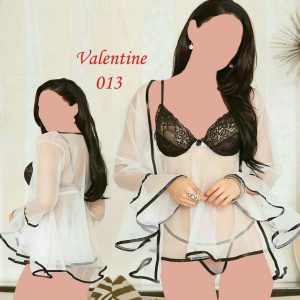 تاپ و ربدوشامبر فانتزی Valentine کد 013