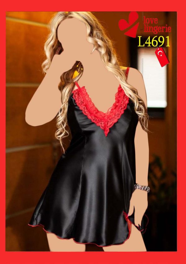 لباس خواب ساتن Love Lingerie کد L4691