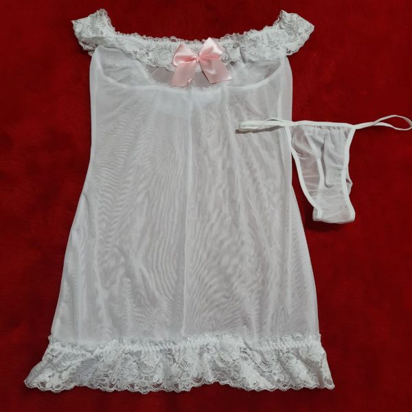 لباس خواب سفید سایز بزرگ MNG کد 2009