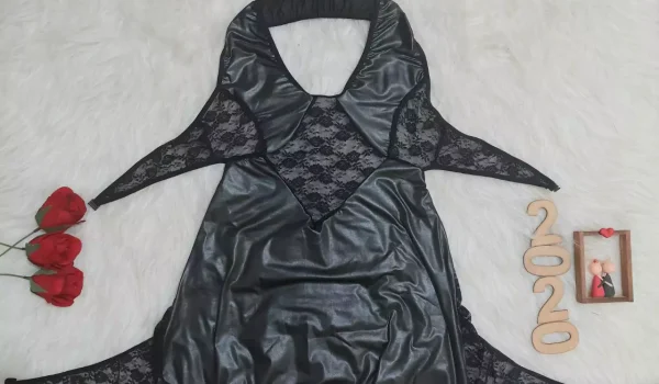 لباس خواب یا کاستوم چرم و دانتل سایز بزرگ Violetta کد 2020