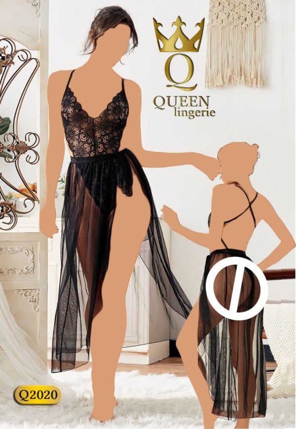 لباس خواب بلند دو تکه Queen کد 2020