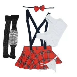 کاستوم دانش آموزی پنج تکه کد 080 شیک و جذاب با جوراب فیش نت