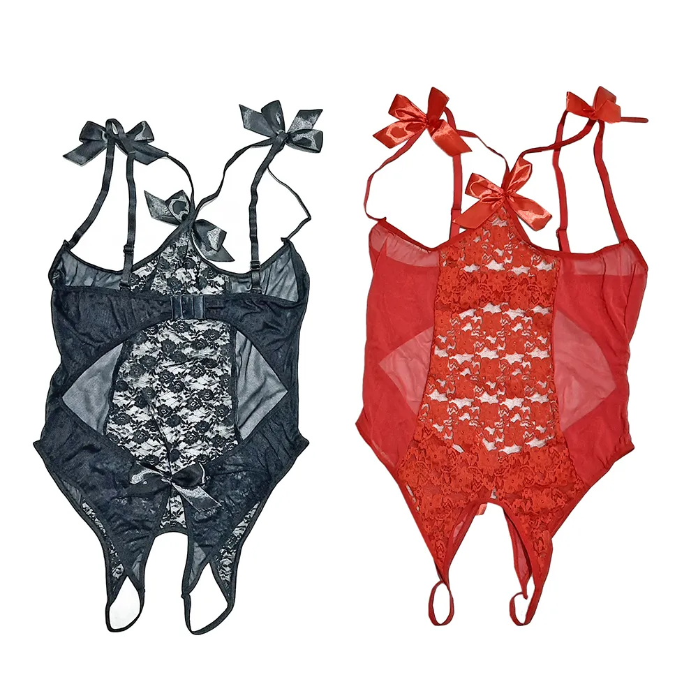 Body Fagh Baz va Sine Baz Elize – Code 13016 (6) بادی فاق باز و سینه باز Elize کد 13016 با طراحی تور و دانتل، مناسب افزایش جذابیت رابطه زناشویی