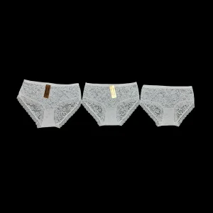 شورت گل رز دانتل سفید Melorin کد 802501 مناسب عروس، راحت با فاق نخی و طراحی اسلیپ شیک