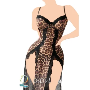 لباس خواب پلنگی فنردار بلند DiDi کد 610