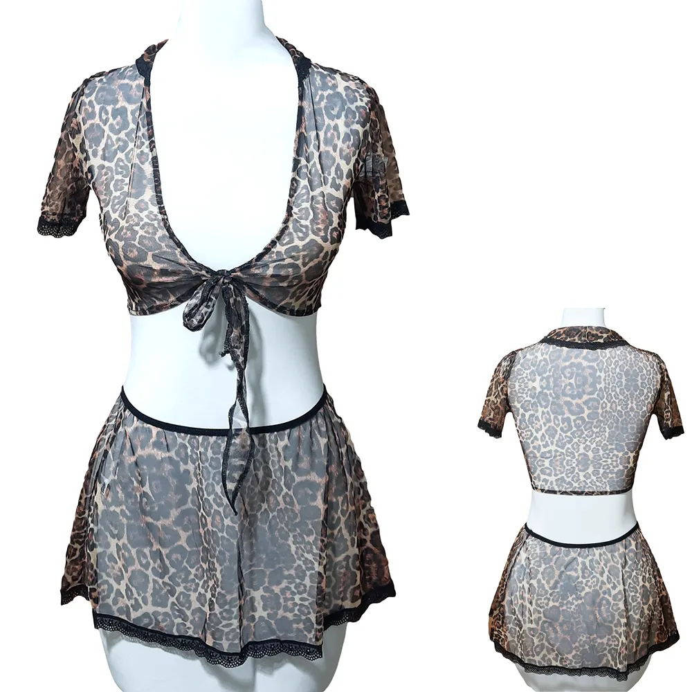 set-sootian-daman-palangi-7028 (5) ست سوتین و دامن پلنگی Anahel کد 7028 - ست سوتین و دامن پلنگی زنانه Anahel کد 7028 با طراحی دو تکه، پارچه نیمهشفاف و فرم جذاب مناسب لباس خواب زوجین