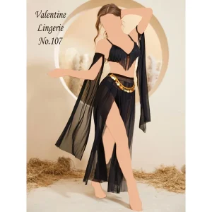 ست سوتین و دامن عربی بالدار کد 107