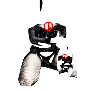 بادی فاق باز، بغل باز و دکلته نگین دار کد 0073 سایز 36 تا 42 بسیار شیک و جذاب و فیش نت