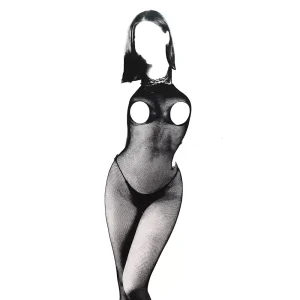 بادی فیش نت فاق باز و سینه باز کد L051 سایز 34 تا 42 مشکی جذاب و شیک در بازار تهران