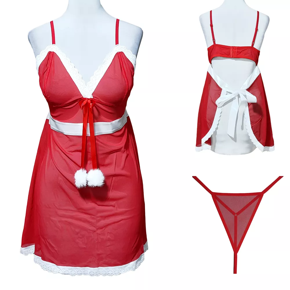 کاستوم فانتزی خزدار دو تکه کد 614 سایز 44 تا 48 بسیار زیبا و دلربا با ترکیب رنگ قرمز و سفید