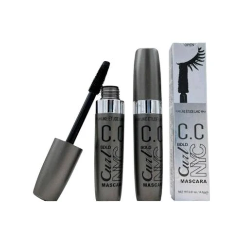 ریمل C.C Curl NYC Bold ماسکارا مشکی حجم دهنده کد B048-1 با برس حجم دهنده و بستهبندی نقرهای