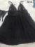 ست لباس خواب توری مشکی سینه‌بار برند Anahel کد 7013 سایز بزرگ با دانتل و شورت - لباس خواب توری سایز بزرگ سینه بار Anahel کد 7013