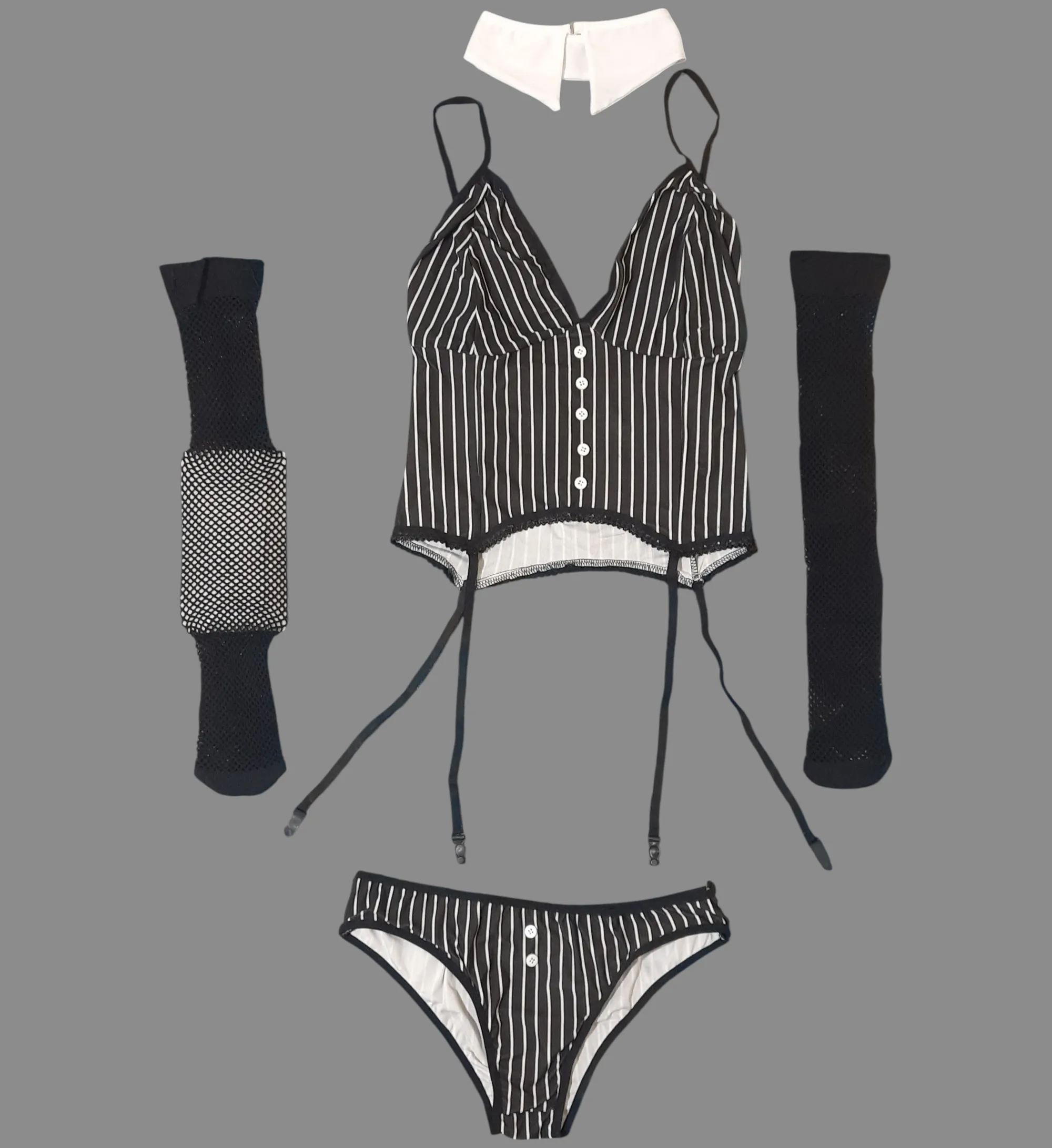 secretary-costume-218-black-white (1)_1 کاستوم منشی فانتزی زنانه چهار تکه کد 218